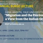 10th Annual Burge Lecture – Guest lecturer Dr. Sunil Amrith