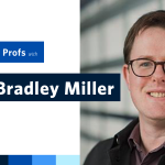 Headshot of Bradley Miller with text "Know Your Profs with Dr. Bradley Miller"